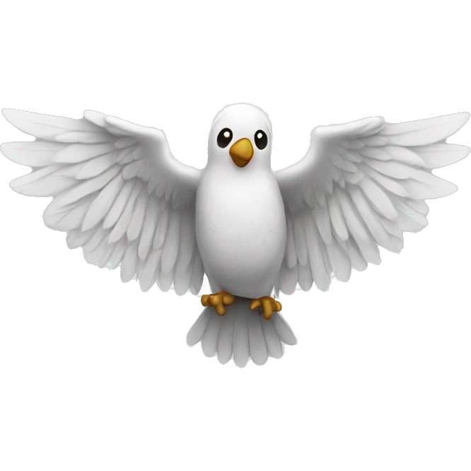 White rock with wings emoji