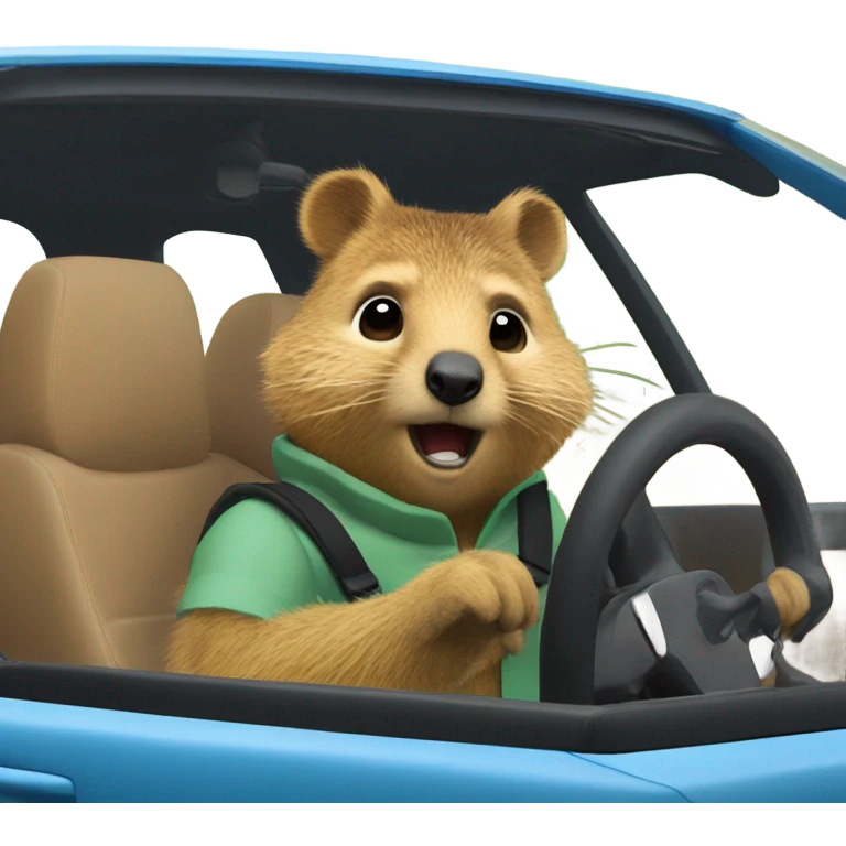 Quokka driving car  emoji