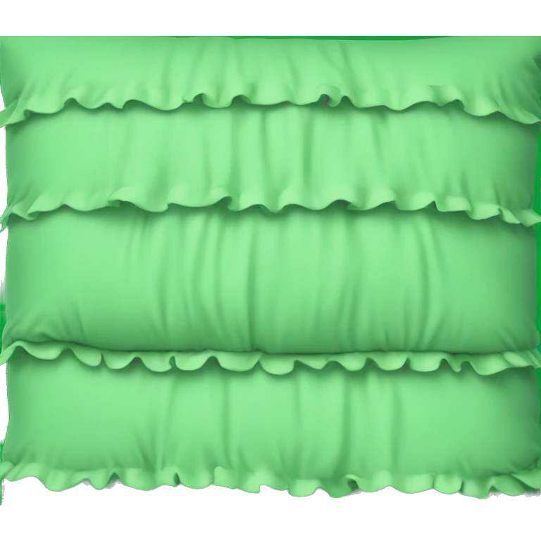 Pillow frills green (no face) emoji