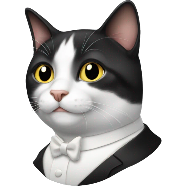 Tuxedo cat emoji