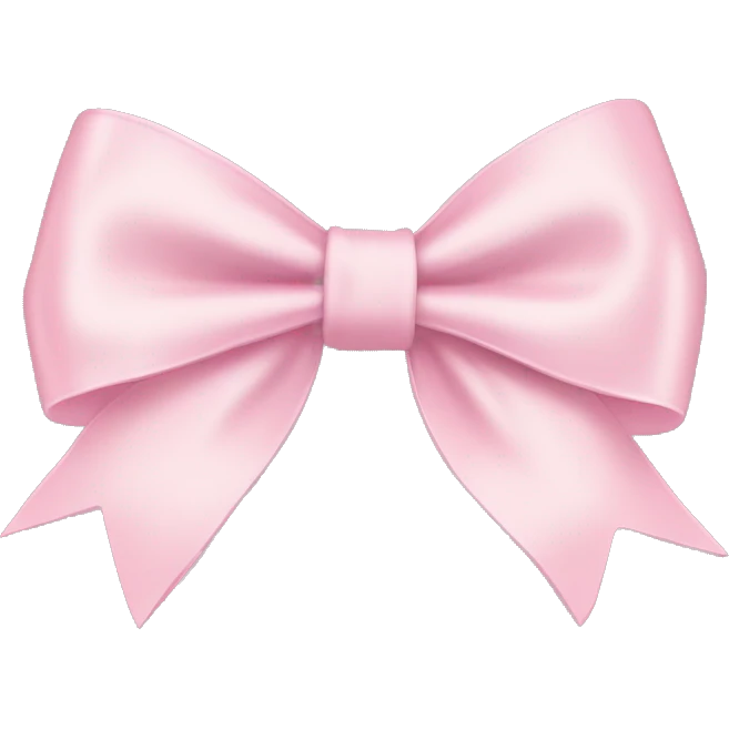 Light pink bow aesthetic￼￼ emoji