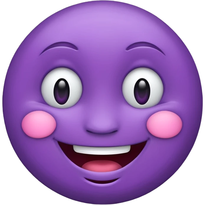 purple happy face emoji
