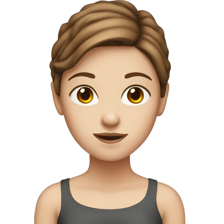 white girl with brown hair emoji