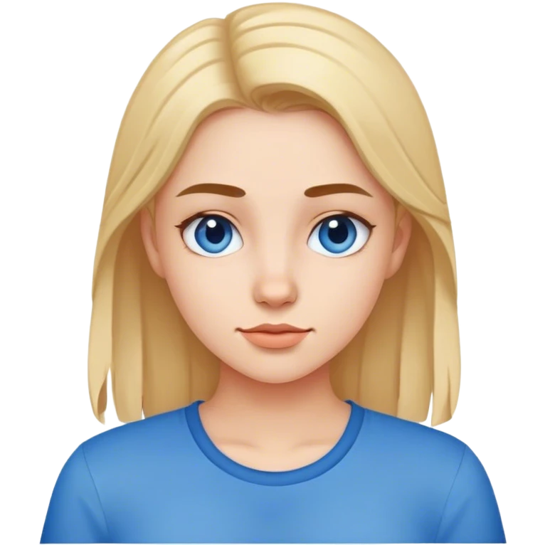 girl in blue shirt  emoji