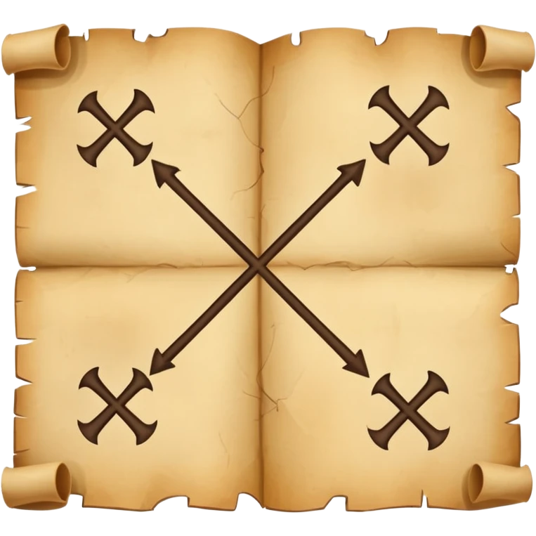 Treasure map with x marks the spot emoji