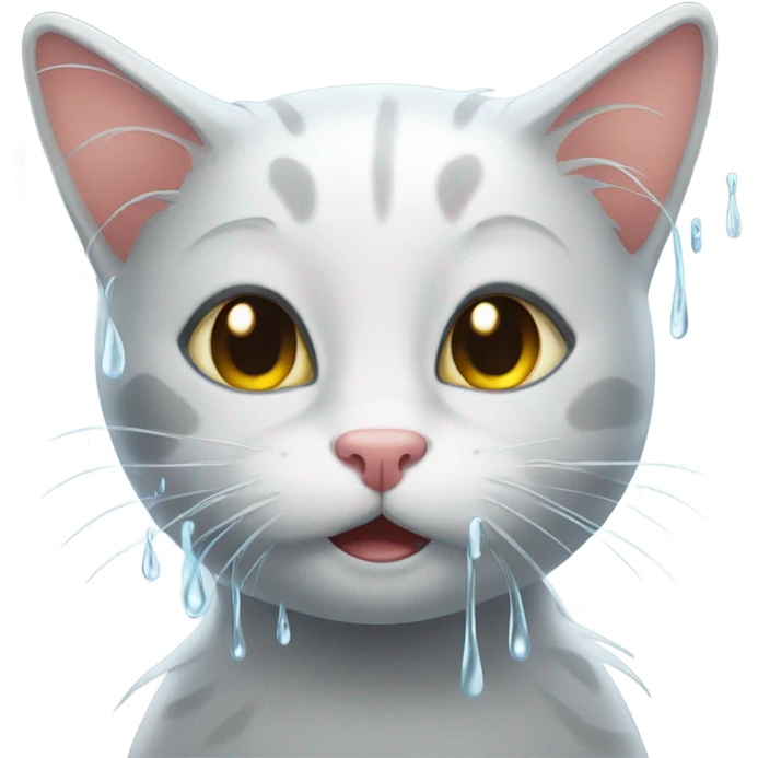 Soaking wet kitty  emoji