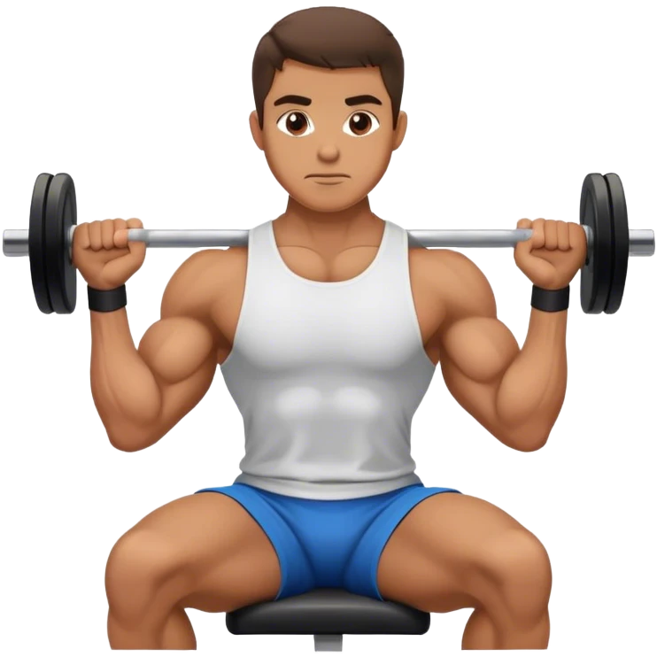 man seated weighted wrist curl emoji