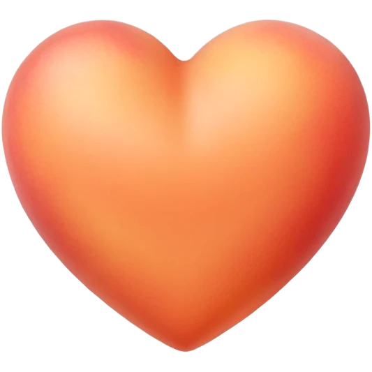 Peach colored heart emoji