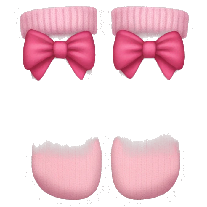 Pink bow socks  emoji
