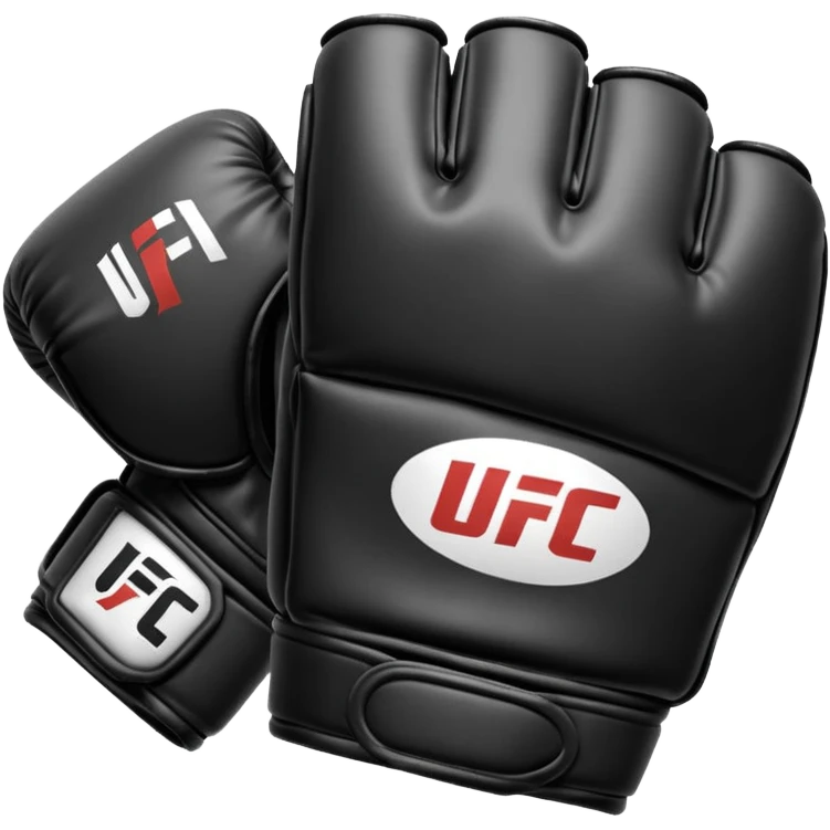 Black and white UFC Glove emoji
