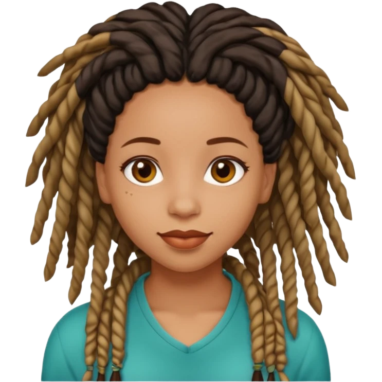 a pretty black girl with pretty locs emoji