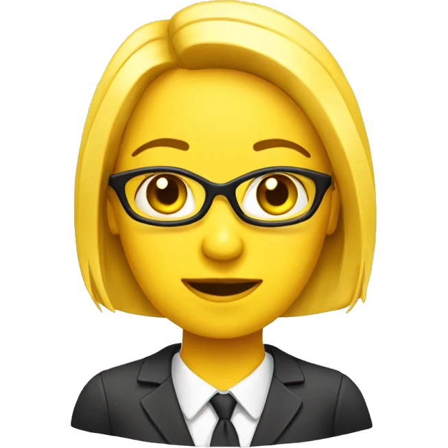 yellow female that looks like a banker with euros emoji