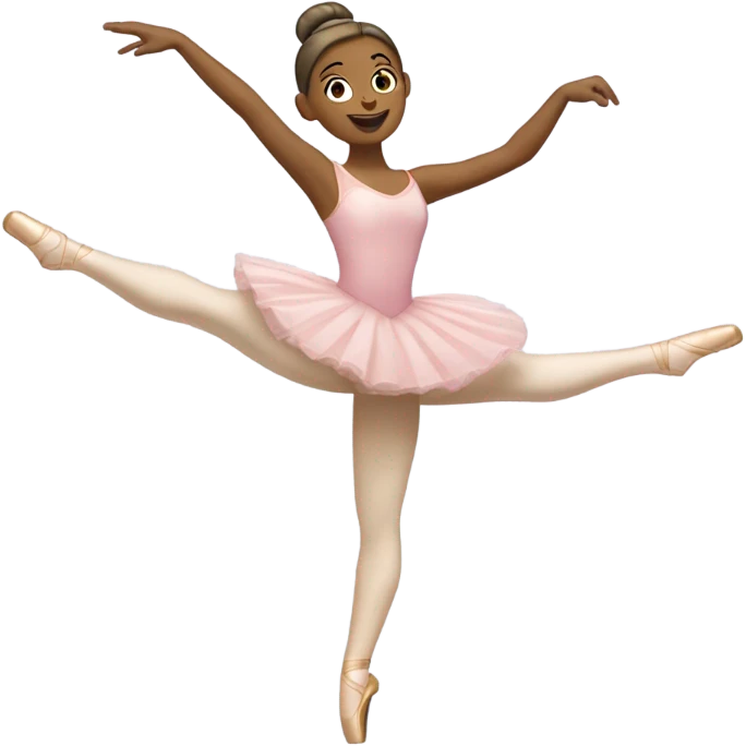 Ballerina doing a pirouette with one arm up emoji