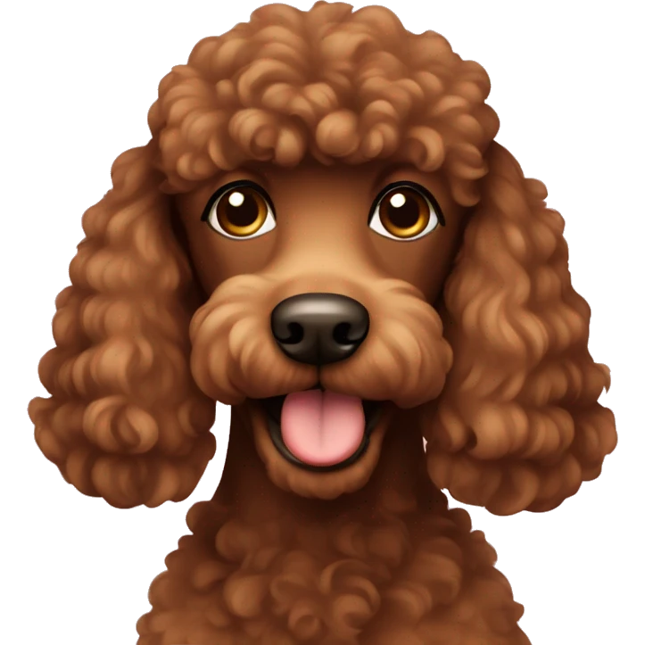 brown poodle  emoji