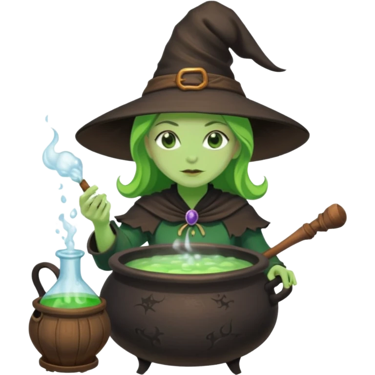 green witch cooking potion emoji