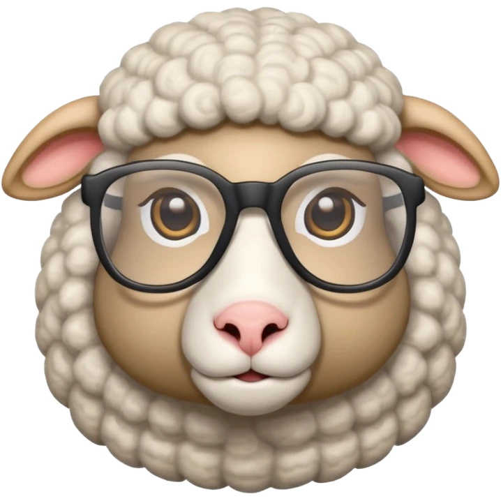 Oveja con lentes emoji