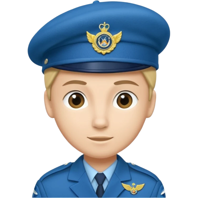 air cadet beret that’s blue and has the badge pin emoji
