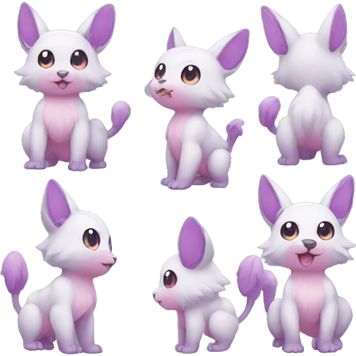 Cute cool animal hybrid Fakemon emoji