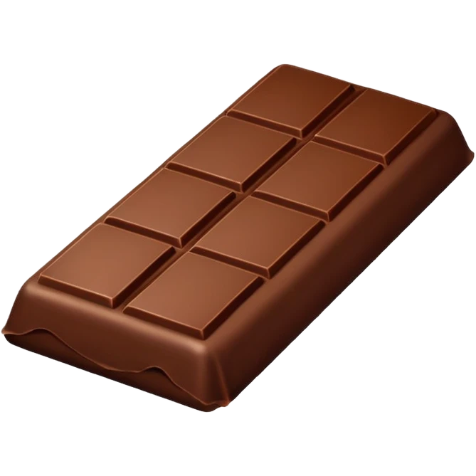 Chocolate bar emoji without gold emoji