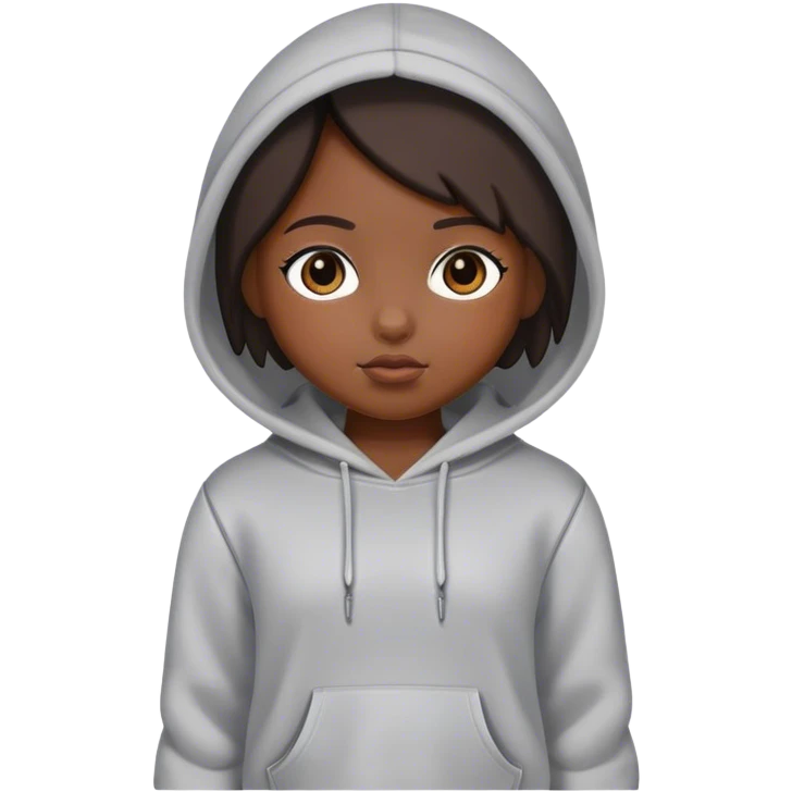 Black Doll Wearing Hoodie emoji