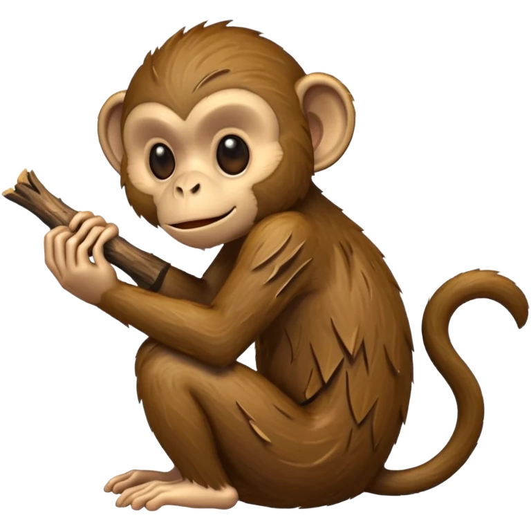 Monkey eating wood emoji