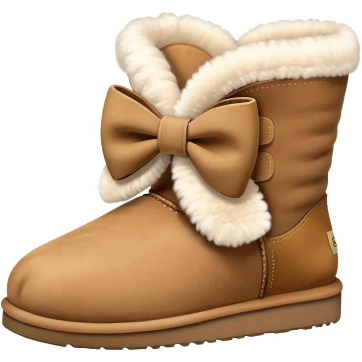UGG shoe with bow emoji