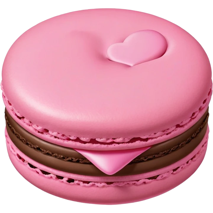 A macaroon blowing a kiss emoji