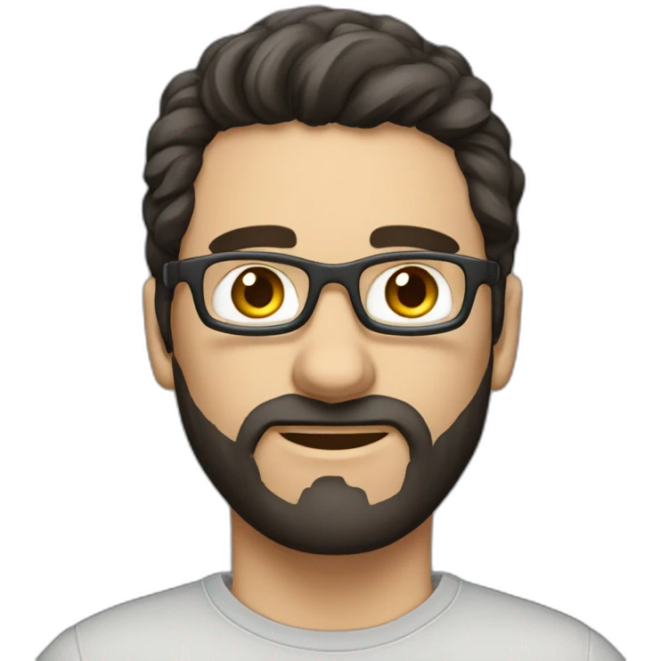 Caucasian software developer dark hair emoji
