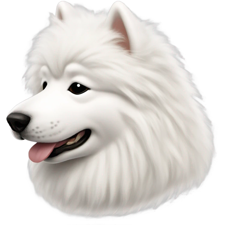 Samoyed covered in milk emoji