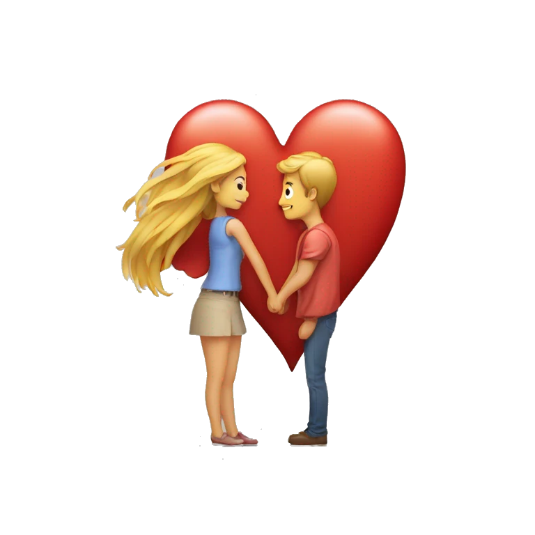 Coeur avec une personne amoureuse emoji