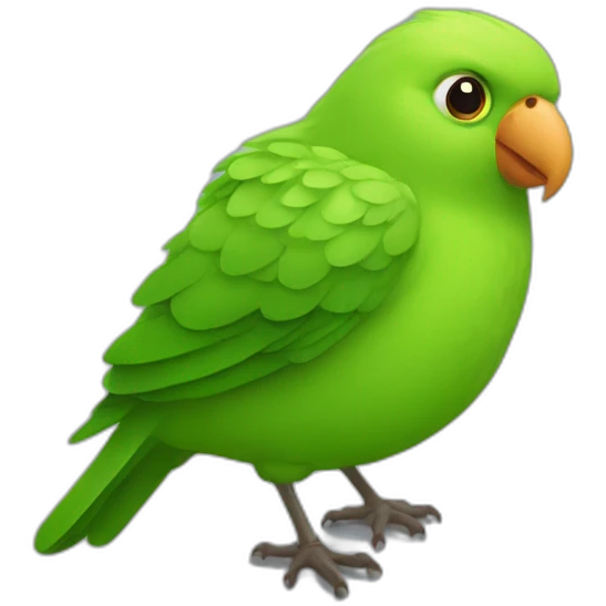 Duolingo bird super fat green emoji