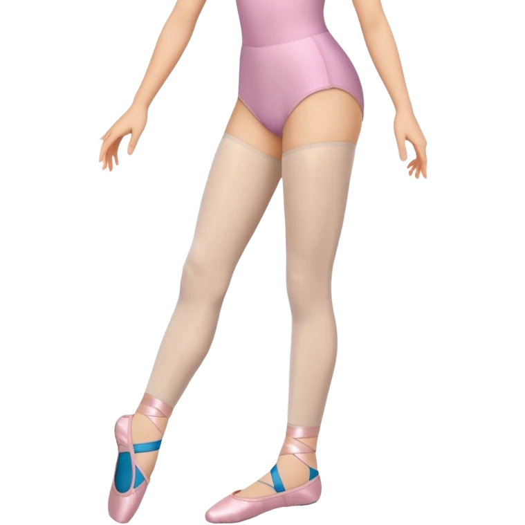 meia calça ballet dobrada emoji