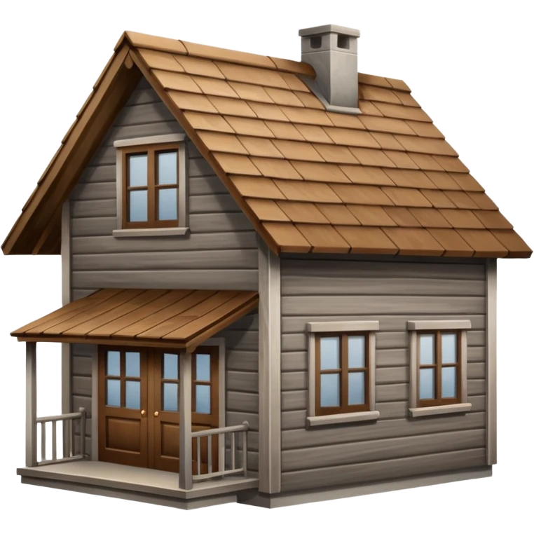 saman çatılı ev emoji