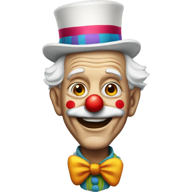  old man dressed as a clown emoji
