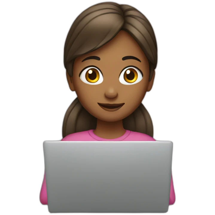 Girl on laptop emoji