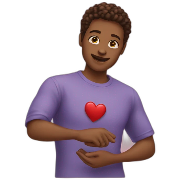 making a heart emoji
