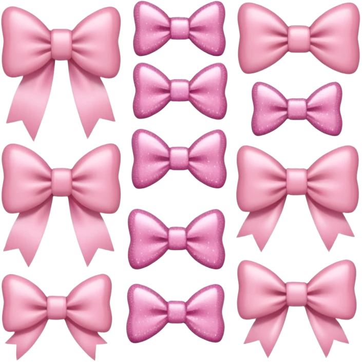 Cute coquette stickers bows, aesthetic girly stickers emoji