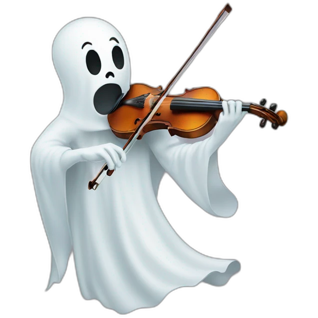 ghost playing violin emoji