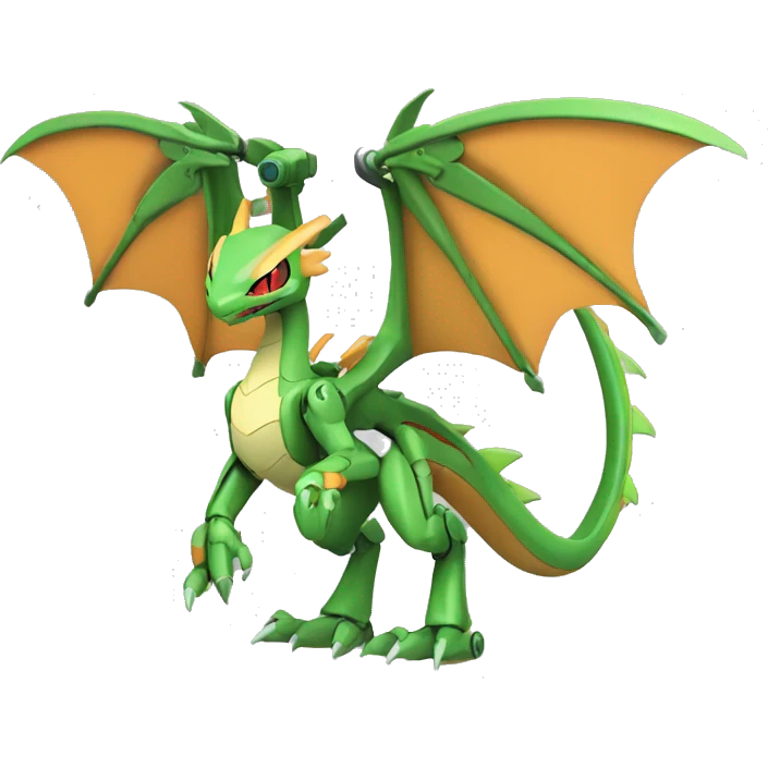Mechanical Flygon-dragon-Charizard-raptor-Medabot-Mecha full body emoji