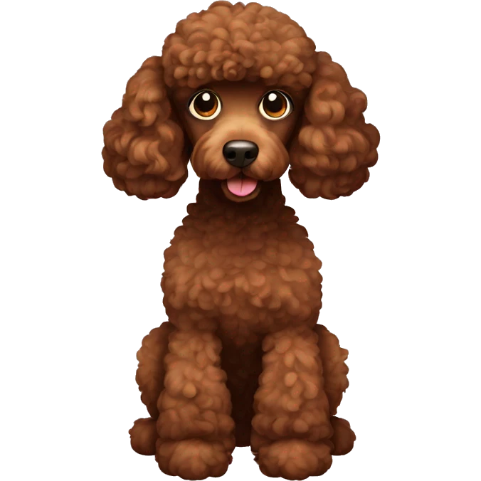 Brown poodle emoji