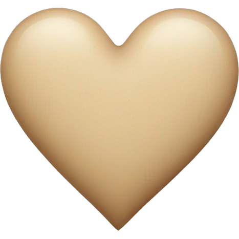 Beige heart  emoji