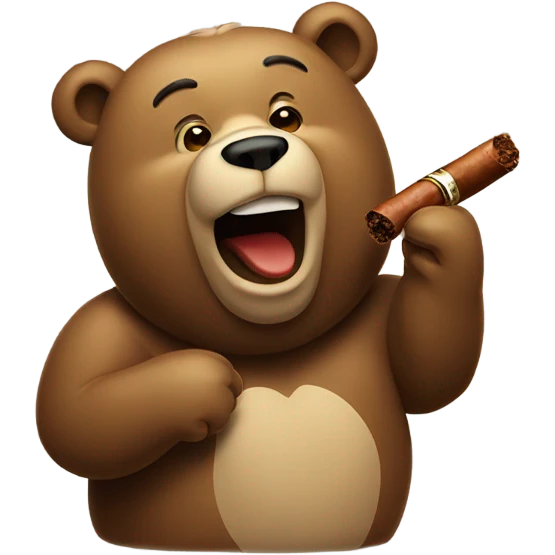 Bear smoking emoji