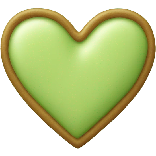 pistachio green Color heart emoji