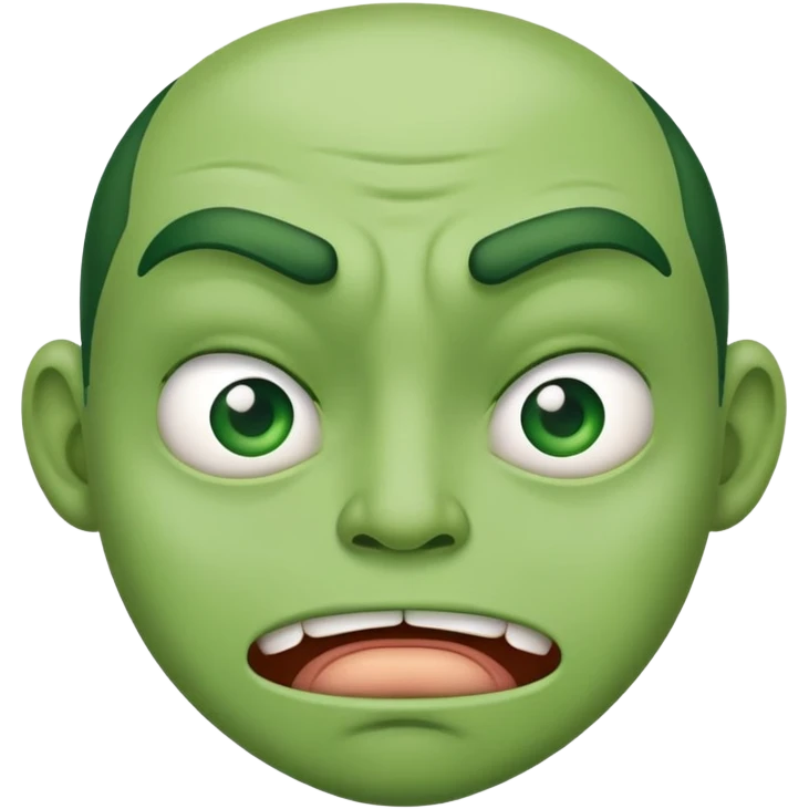 disgusted face with green tint emoji