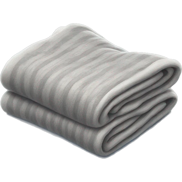 Folded up grey winter blanket emoji