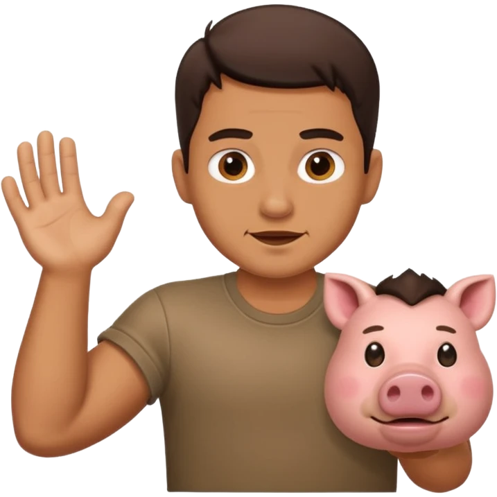 Man slapping his hog emoji