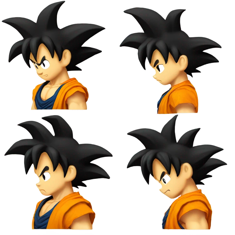Goku riding on yellow nimbus cloud emoji