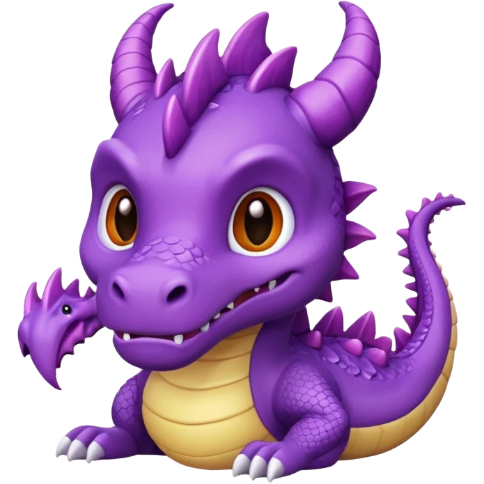 purple dragon, simple, cute emoji