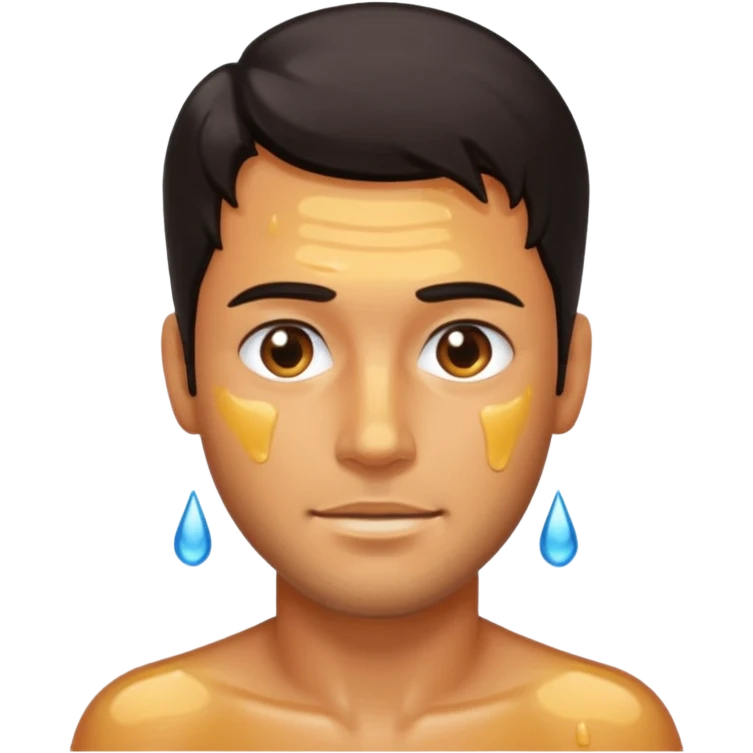 oiling hair men  emoji