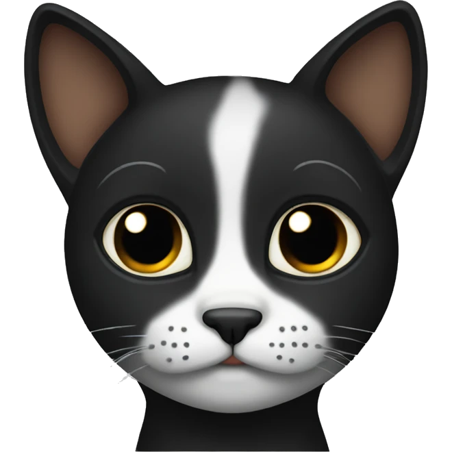 Black heart with cat black ears emoji